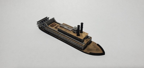 ariete mingo wargaming3d miniatura wargaming americano civile guerra Ellet Flotta Mississippi Fiume unione 3d print model - Mito3D