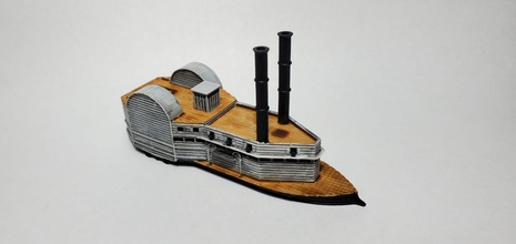 ram switzerland - wargaming3d miniature wargamming American Civil War, Ellet Ram Fleet, Mississippi River, Union 3d print model - Mito3D