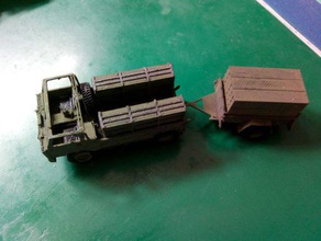 florete de ressuprimento trailer - wargaming3d 28mm em miniatura escala 1 a 100 3d print model - Mito3D