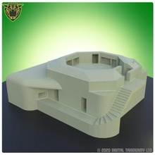 regelbau l401a large german flak bunker - wargaming3d 28mm miniature 3d print model - Mito3D