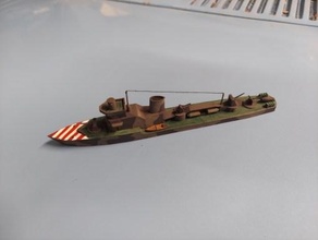 regia marina ariete torpedo boat - wargaming3d 28mm miniature 3d print model - Mito3D