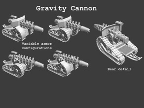 renault pattern gravity cannon- presupported - wargaming3d miniature wargamming 40k, graviton, grimdark, rapier 3d print model - Mito3D