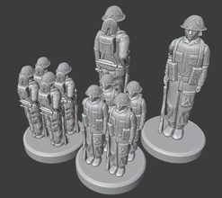ritterkrieg canadian infantry wwii figures - wargaming3d miniature wargamming 1:100 / 15mm, 1/72, 1/76, 20mm, Axis & Allies, British Army, game accessory, Lee-, lee-enfield, memoir '44, miniature, Ritterkrieg, UK, WWII 3d print model - Mito3D