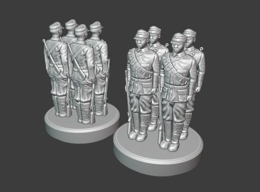 guerra cavaleiros chinês infantaria wwii figuras wargaming3d miniatura jogos 1 72 76 20mm nacionalista comunista acessório Japão nação rota exército 3D print model - Mito3D