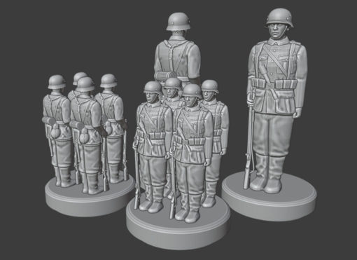 şövalye savaşı Almanca piyade İkinci Dünya Savaşı rakamlar wargaming3d minyatür savaş oyunları 1 72 76 20mm oyun aksesuar asker Almanya Wehrmach Wehrmacht 3D print model - Mito3D