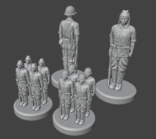 ritterkrieg japanese infantry wwii figures - wargaming3d miniature wargamming 1/72, 1/76, 20mm, AAA, Axis & Allies, game accessory, Global, Japan, Japanese, mem, memoir '44, miniature, Ritterkrieg, WWII 3D print model - Mito3D