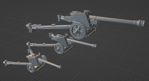 ritterkrieg robust wwii german 75cm pak 40 46 anti-tank gun - wargaming3d Categories: 1:100 / 15mm, 1939-1945: WW2, DIGITAL STL FILES, Germany 1 100 15mm 20mm accessory ammo crate ammunition fow infantry kwk panzer iv weapon miniature wargamming 3D print model - Mito3D