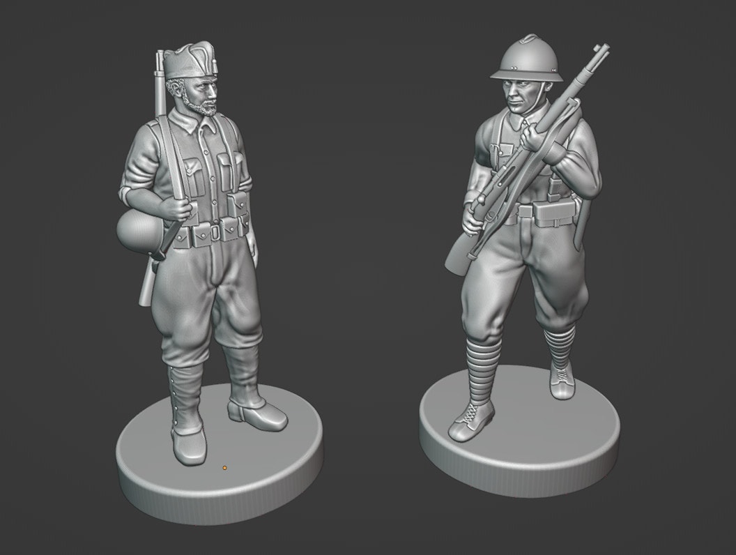 ritterkrieg Spanisch bürgerlich Krieg Zahlen wargaming3d 1 72 76 20mm Achse Alliierte faschistisch Spiel Zubehörteil Memoiren '44 Miniatur Nationalist Republikaner Wargaming 3D print model - Mito3D