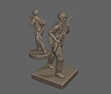 ritterkrieg wwii 1941 soviet rifleman - wargaming3d Categories: 1939-1945: WWII, DIGITAL STL FILES 20mm axis & allies cavalry chinese nationalist communist game accessory memoir '44 miniature route army wargamming 3d print model - Mito3D