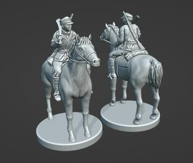 ritterkrieg wwii chinese cavalry - wargaming3d 20mm axis & allies nationalist communist game accessory memoir '44 miniature route army wargamming 3d print model - Mito3D