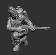 rkka flame soldier02 - wargaming3d 28mm miniature 3d print model - Mito3D