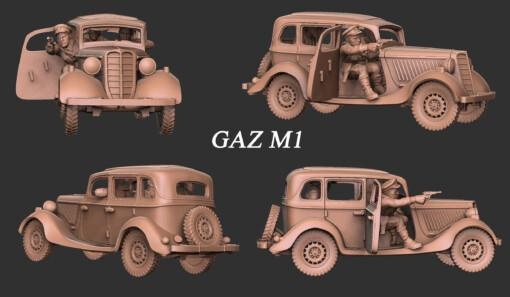 rkka gaz m1 - wargaming3d Categories: 1:56 / 28mm, 1939-1945: WW2, DIGITAL STL FILES, Soviet miniature wargamming 3d print model - Mito3D