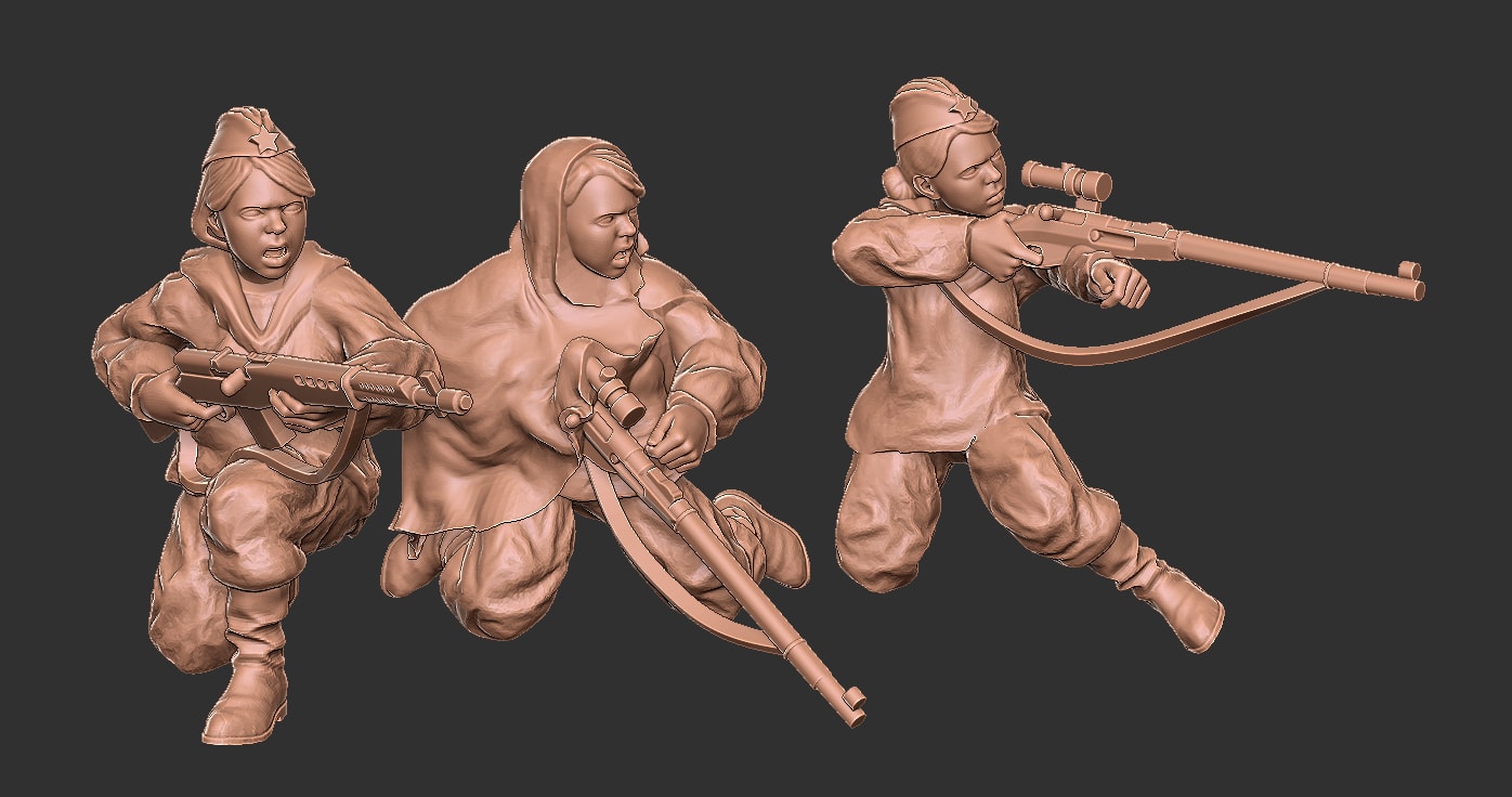 rkka girlsscout01 wargaming3d minyatür savaş oyunları 3D print model - Mito3D