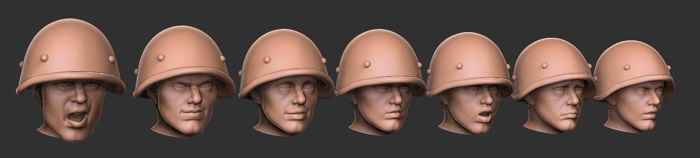 rkka capacete head001 wargaming3d miniatura jogos guerra 3d print model - Mito3D