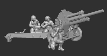 rkka m 30 pistola equipaggio wargaming3d 28mm miniatura 3d print model - Mito3D