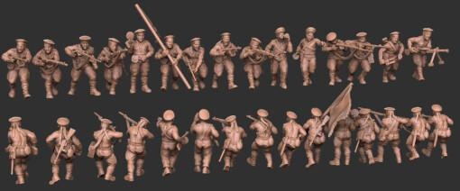 rkka Morpeh squad02 yeniden işleme modeller wargaming3d minyatür savaş oyunları 3d print model - Mito3D