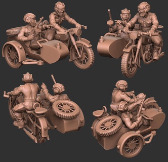 rkka motobiker06 wargaming3d miniatura jogos guerra 3d print model - Mito3D