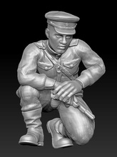 rkka officer sit finder 1943 - wargaming3d 28mm miniature 3d print model - Mito3D