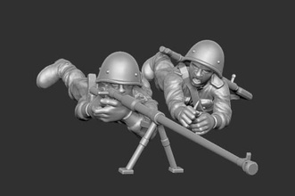 rkka ptvd01 - wargaming3d 28mm miniature antitank soldier 3d print model - Mito3D