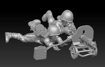 rkka soldier 104 - wargaming3d 28mm miniature 3d print model - Mito3D