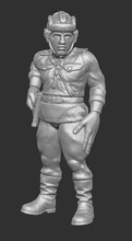 rkka tankman officer01 wargaming3d 28mm miniatura 3d print model - Mito3D