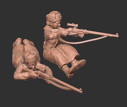 rkka winter sniper - wargaming3d miniature wargamming 3d print model - Mito3D