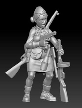 rkka mujer soldado modelo impresión prueba wargaming3d 28mm miniatura 3d print model - Mito3D