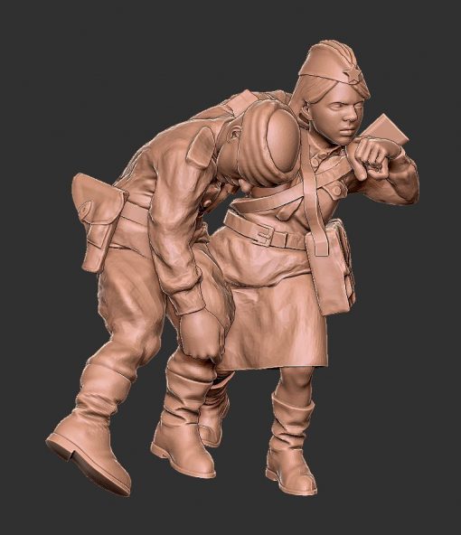 rkkamedic04 wargaming3d 28mm miniatura 3D print model - Mito3D