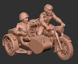 rkkamotobikers02 wargaming3d 28mm Miniatur 3d print model - Mito3D
