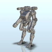robot bi-guns - wargaming3d miniature wargamming 40000, cab, carrier, future, futurism, futuristic, legion, machine, Military, odyssey, opera, scenery, Sci-Fi, scifi, SF, star wars, transport, vehicle, w40k, wagon, warhammer, warmachine, wheels 3d print model - Mito3D