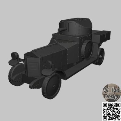 rolls royce blindado carro wargaming3d 1 56 28mm 1914 1918 wwi ww1 1936 1939 guerras 1945 wwii ww2 comunidade parafuso açao rolos royce miniatura jogos guerra 3d print model - Mito3D