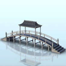 rounded asian bridge 15 - wargaming3d miniature wargamming angkor, arch, Architecture, asia, asian, buddhist temple, build, building, China, chinese, confucianism, construction, design, dojo, dynastie, east edifice, farmhouse, history, home, house, imperial, Japan, japenese, katana, korea, korean, lantern, pagoda, pagode, residence, samourai, scenery, structure, urban, urbanism, Vietnam, yellow river 3d print model - Mito3D