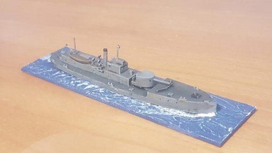 royal navy monitor m15 - wargaming3d 28mm miniature 3d print model - Mito3D