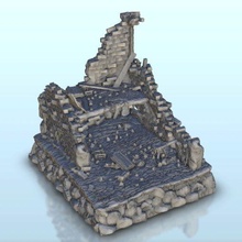kalıntılar ev 15 wargaming3d minyatür savaş oyunları mimari cıvata aksiyon Bina dekor alevler of modern manzara masaüstü zemin Warhammer 3d print model - Mito3D