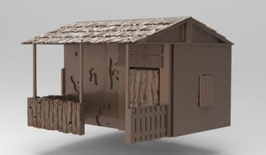 rural house 2 - wargaming3d miniature wargamming 1/56, 28mm, 3d print, calab, desert house, pri, printable 3d print model - Mito3D