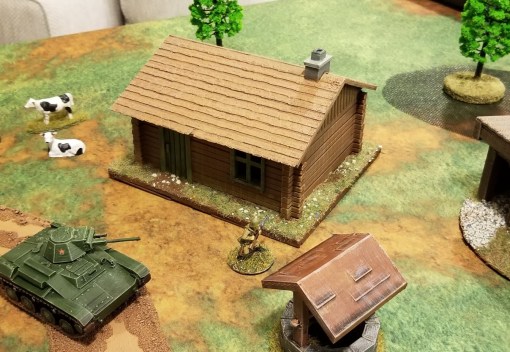 ländlich kariert Bauholz Haus wargaming3d 28mm Miniatur 3D print model - Mito3D