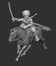 russian cossack cavalery12 - wargaming3d 28mm miniature 3d print model - Mito3D