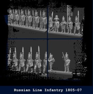 russian infantry bundle 1805-1807 - wargaming3d Categories: 1:200 / 10mm, 1700-1900: Horse & Musket, 3D PRINTABLES, Historically Accurate, Uncategorized wargaming 10mm black powder napoleonic wars empire miniature wargamming 3d print model - Mito3D