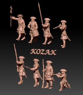 russian infantry great northern war tricorne socket bayonet set 1 - wargaming3d Categories: 3D PRINTABLES, Historically Accurate  infantry russian miniature wargamming 3d print model - Mito3D