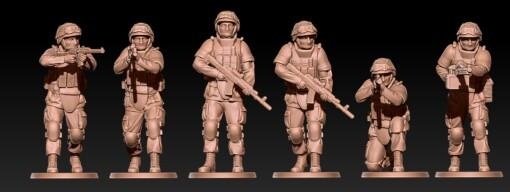 russian modern infantry - wargaming3d Category: DIGITAL STL FILES 1980+ miniature wargamming 3d print model - Mito3D