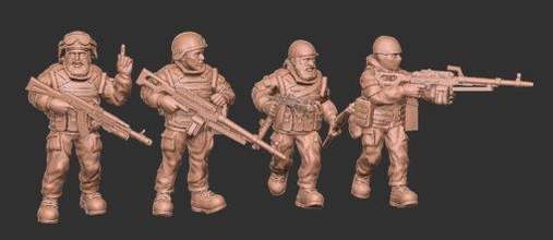 russo soldiers02 wargaming3d miniatura jogos guerra 3d print model - Mito3D
