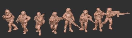 russischf squad01 wargaming3d Miniatur Wargaming 3d print model - Mito3D