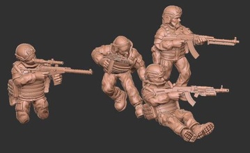russo squad05 wargaming3d miniatura jogos guerra 3d print model - Mito3D