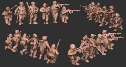 russianfsquad08 wargaming3d miniatura jogos guerra 3d print model - Mito3D