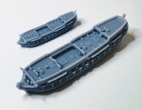 san fulgencio spanish ship 64 gun 1787- 1815 - wargaming3d 28mm miniature 3d print model - Mito3D