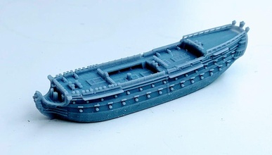 san joaquin classe espanhol navio 74 arma fogo 1771 1828 wargaming3d miniatura jogos guerra 3rd avaliar of velejar Preto mares brigando 3d print model - Mito3D
