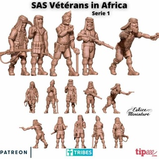 sas veterans africa ww2 - 28mm wargaming3d Categories: 1:100 / 15mm, 1:56 28mm, 1:72 & 1:76 20mm, 1939-1945: WW2, WWII, Commonwealth, DIGITAL STL FILES, USA, USA miniature wargamming 3d print model - Mito3D
