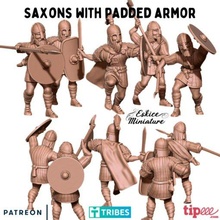 saxons padded armor - 28mm wargaming3d miniature wargamming medievalscale modelshipVikingWarship, saxon 3d print model - Mito3D
