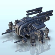 sci-fi tank foots quadri-lasers machine guns 15 - wargaming3d miniature wargamming future, miniatures, science-fiction, scifi, wargame 3d print model - Mito3D