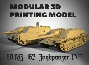 sdkfz162 jagdpanzer iv - wargaming3d miniature wargamming stl, #tank, 1:100 / 15mm, German, Jagdpanzer, wargame 3d print model - Mito3D